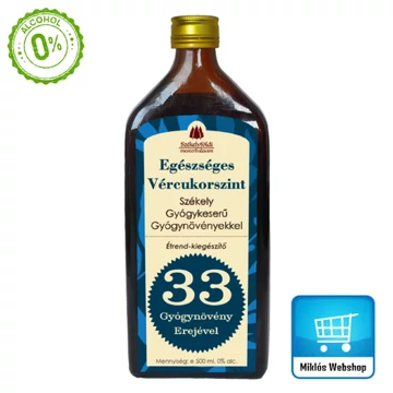 Egészséges Vércukorszint – Székely Gyógykeserű 500ml (Székelyföldi Mesterbalzsam)