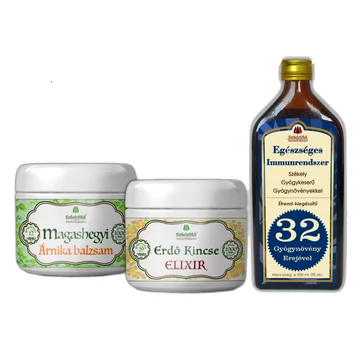 1 Magashegyi ÁRNIKA Balzsam 250ml - 1 Erdő Kincse ELIXIR 250ml - Egészséges Immunrendszer – Székely Gyógykeserű 500ml (Alkoholmentes)
