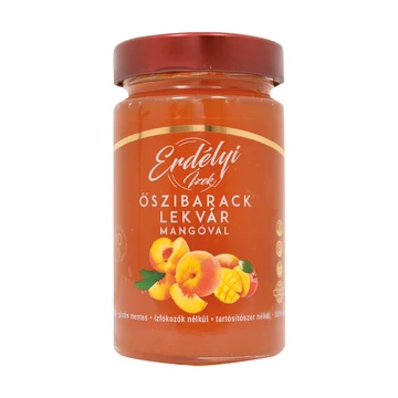 Erdélyi Ízek -  Őszibarack lekvár mangóval 380g -  70%-os gyümölcstartalommal