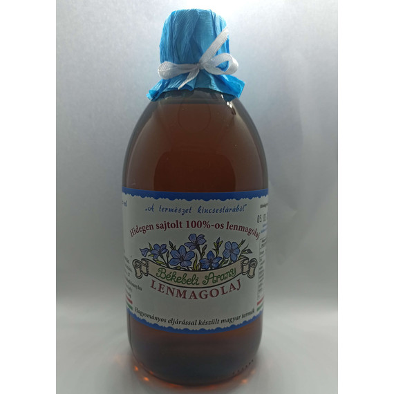 Hidegen sajtolt 100%-os lenmagolaj 500ml Hidegen sajtolt 100%-os lenmagolaj 500ml