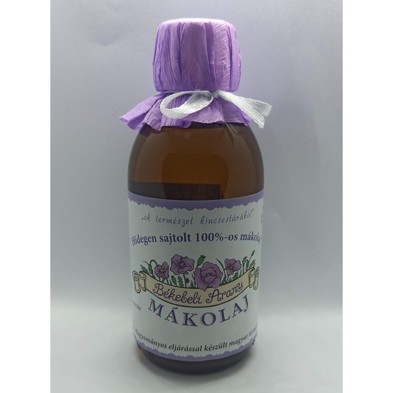 Hidegen sajtolt 100%-os mákolaj 200ml Hidegen sajtolt 100%-os mákolaj 200ml