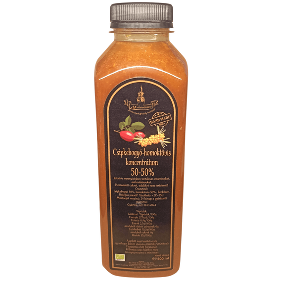 Erdélyi csipkebogyó, homoktövis koncentrátum 500 ml (Hidegen préselt)
