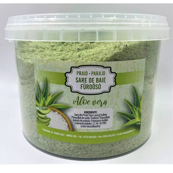 Parajdi fürdősó 5 kg Aloe Vera (Vödrös)