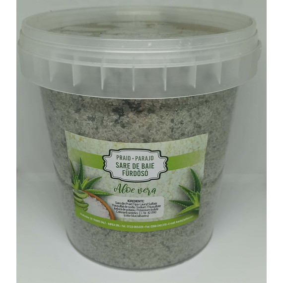 Parajdi fürdősó 1 kg Aloe Vera (Vödrös)