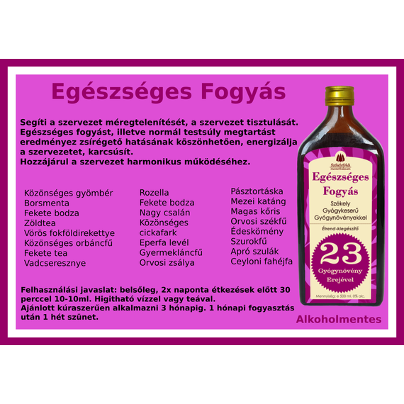 Egészséges Fogyás – Székely Gyógykeserű 500ml