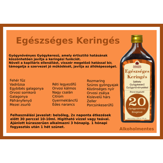 Egészséges Keringés – Székely Gyógykeserű 500ml