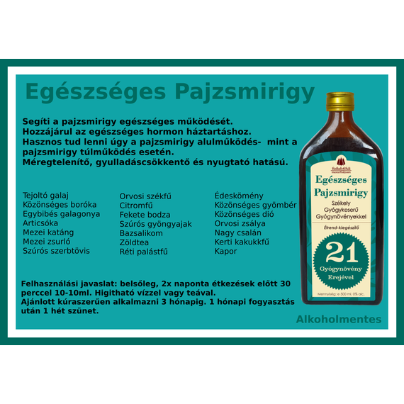 Egészséges Pajzsmirigy – Székely Gyógykeserű 500ml