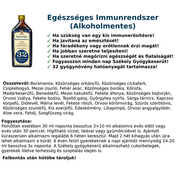 Székely Gyógykeserű Immunerősítő Gyógycsepp 500ml Székely Gyógykeserű Immunerősítő Gyógycsepp 500ml