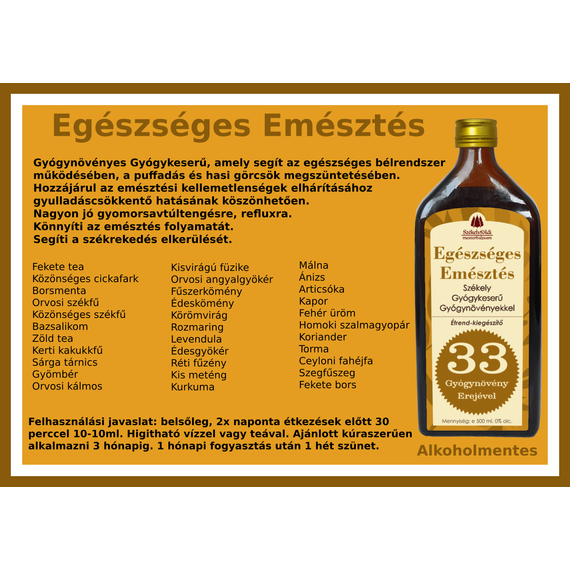 Egészséges Emésztés – Székely Gyógykeserű 500ml