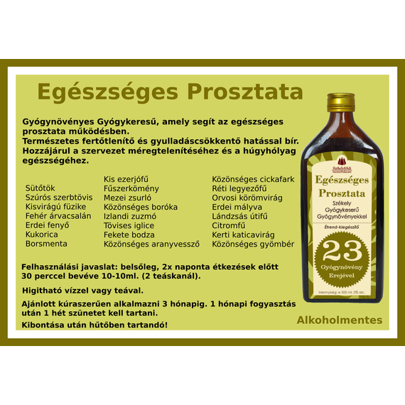 Egészséges Prosztata – Székely Gyógykeserű 500ml