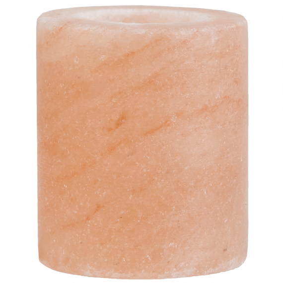 Himalája hegyi sókristály mécses tartó, HENGER ALAKÚ 0,7-1 kg