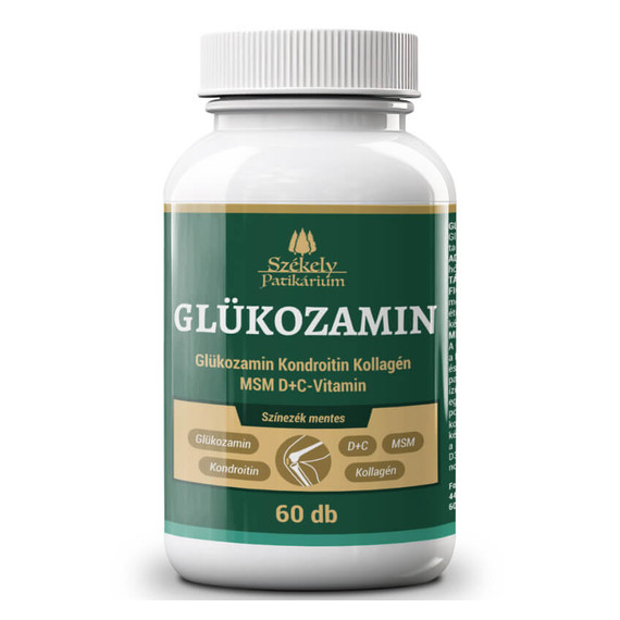 Székely Patikárium - Glükozamin Kondroitin Kollagén MSM D+C-vitamin – 60 darabos