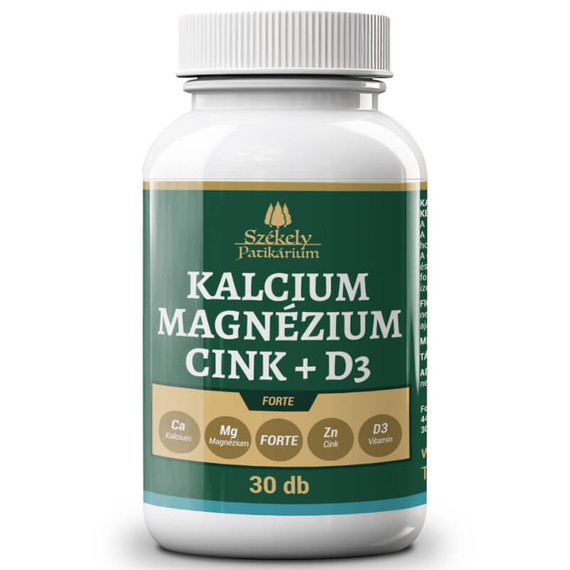 Székely Patikárium KÁLCIUM MAGNÉZIUM – CINK – D3 FORTE – 30 darabos