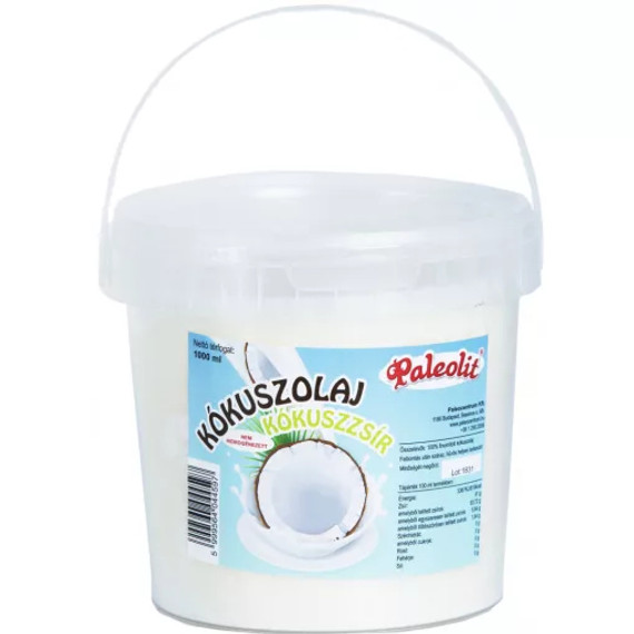 Paleolit Kókuszolaj 1L vödrös (Nem hidrogénezett)