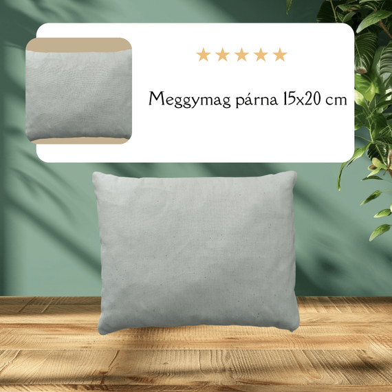 Meggymag párna 15x20 cm, 100% pamut huzattal