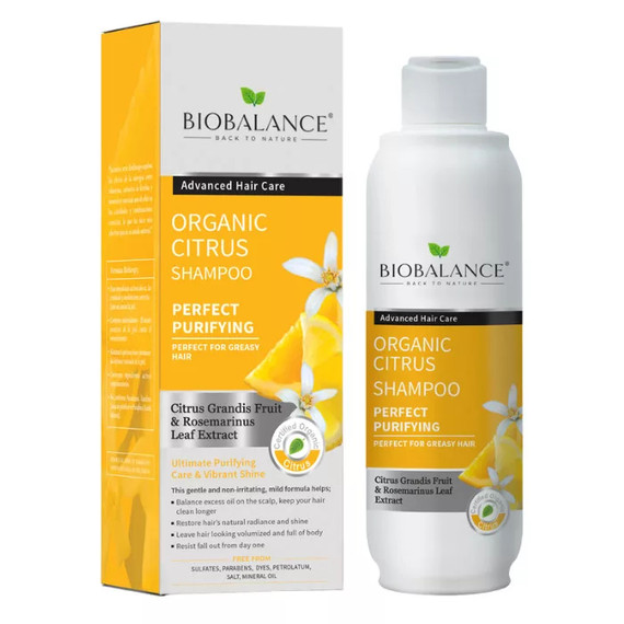Biobalance Tisztító sampon bio citrommal zsíros hajra 330ml