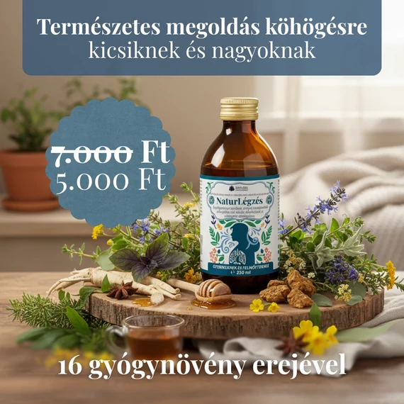 NaturLégzés – természetes köhögéscsillapító szirup (250 ml)
