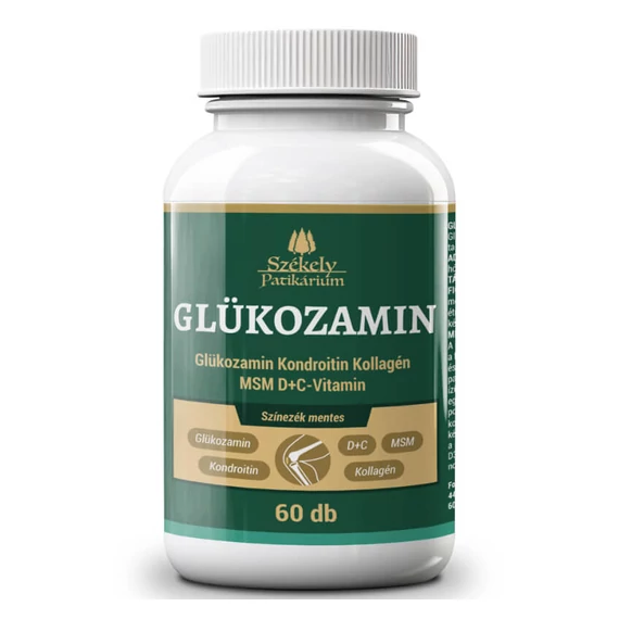 Székely Patikárium - Glükozamin Kondroitin Kollagén MSM D+C-vitamin – 60 darabos