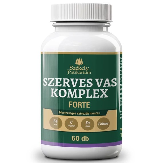 Székely Patikárium - SZERVES VAS KOMPLEX FORTE 18MG – 60 Darabos