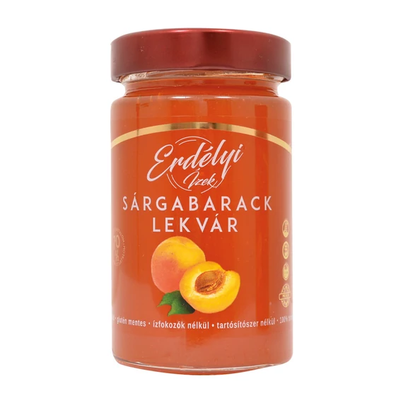 Erdélyi Ízek - Sárgabarack lekvár 370g -  70%-os gyümölcstartalommal 