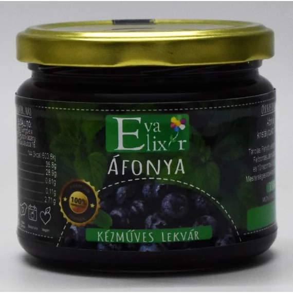 Éva Elixír Áfonya lekvár 330g (Kézműves lekvár) 