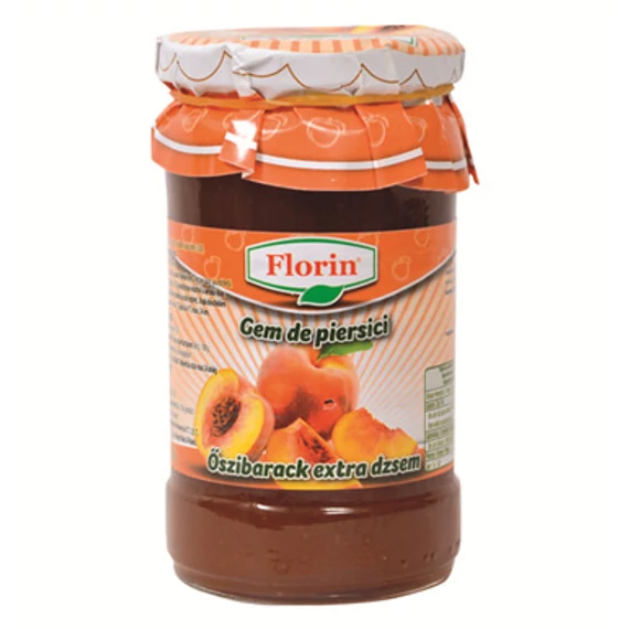 Florin – Őszibarack extra lekvár 375g (62% gyümölcstartalommal)