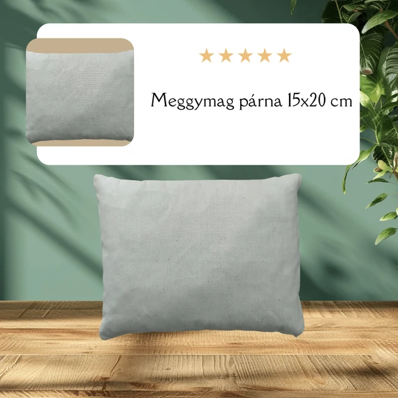 Meggymag párna 15x20 cm, 100% pamut huzattal