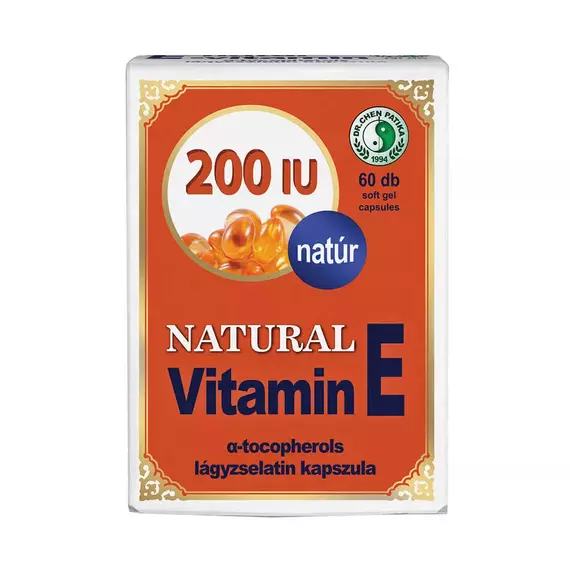 Dr. Chen Natur E-vitamin  200 IU lágyzselatin kapszula - 60db